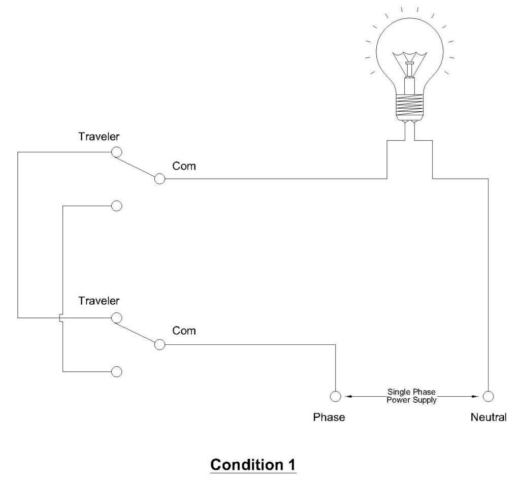 1 way lighting circuit wiring diagram