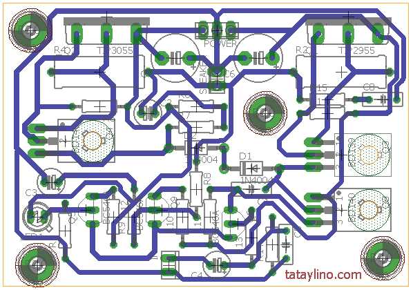 100w amplifier schematic diagram