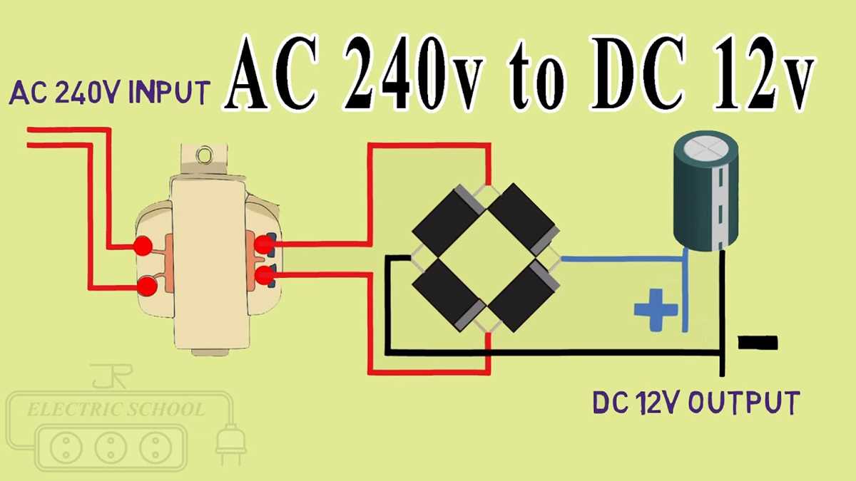 12 volt ac to dc converter circuit diagram