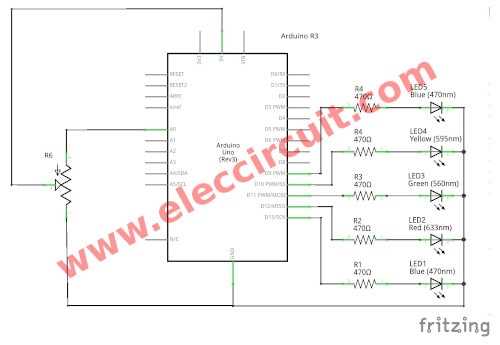 12 channel led chaser circuit diagram