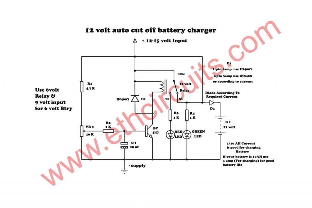 12 volt battery charger wiring diagram