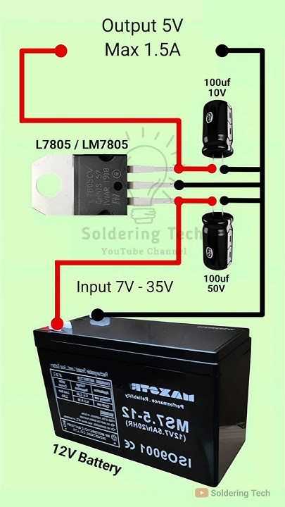 12 volt dc to 5 volt dc converter circuit diagram