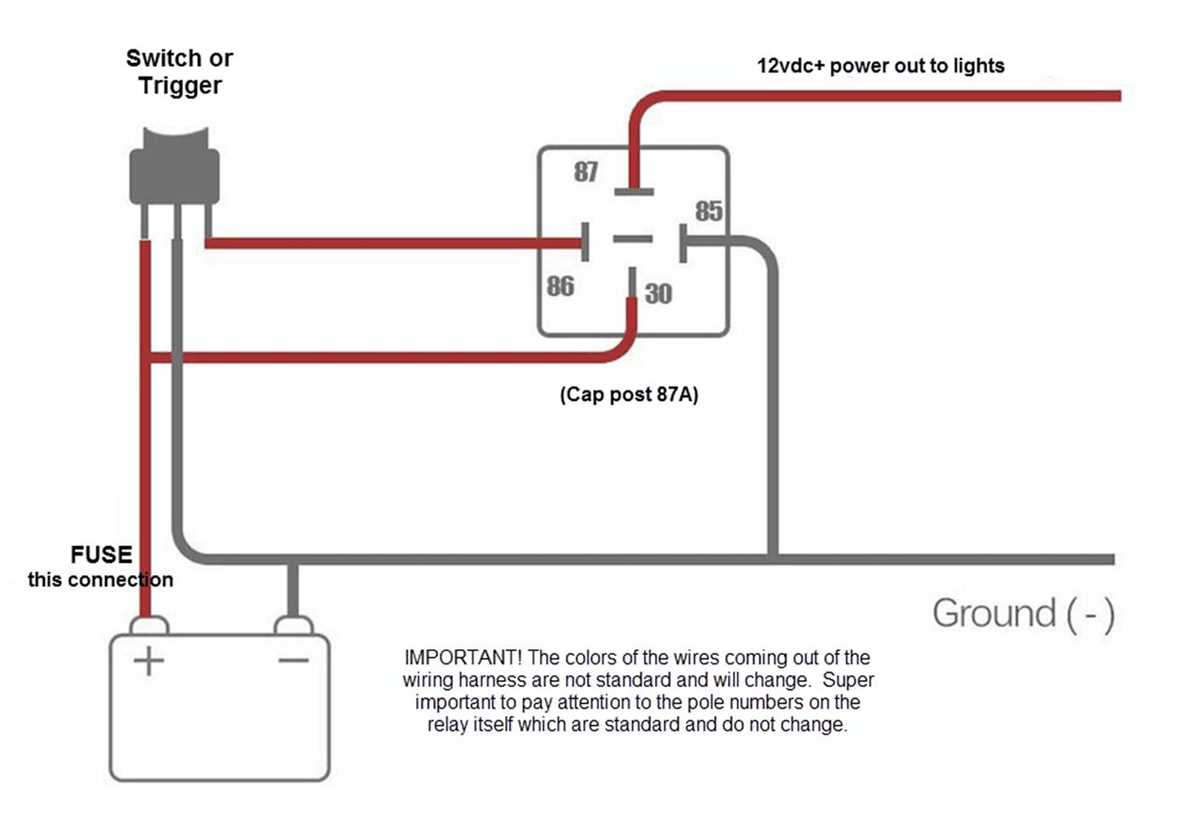 12v 30a relay 4 pin wiring diagram