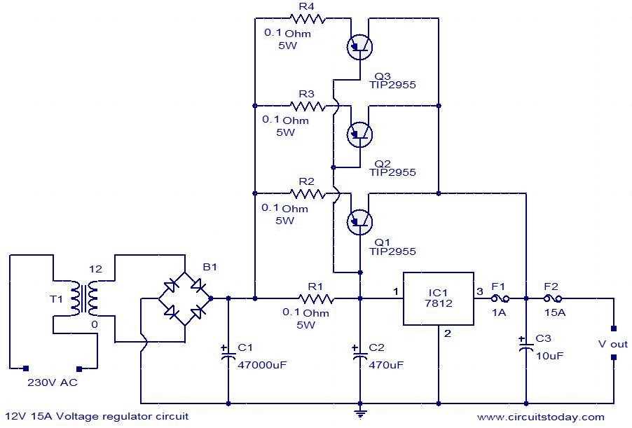 12v 5 amp power supply circuit diagram
