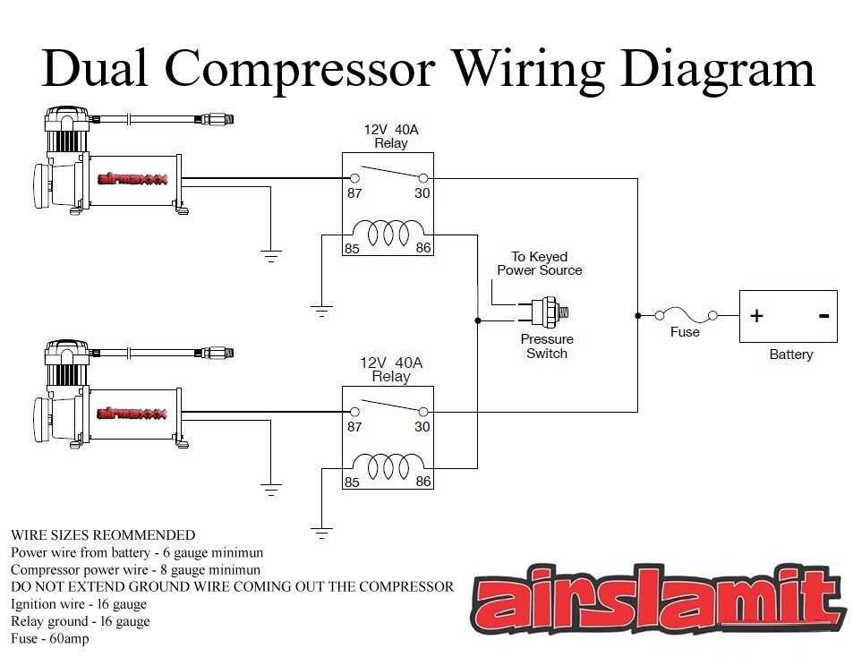 12v air compressor wiring diagram