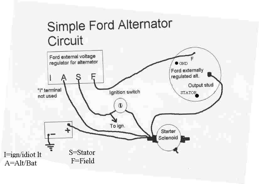 12v alternator regulator circuit diagram