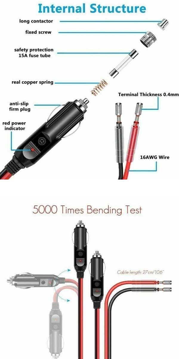 12v cigarette lighter plug wiring diagram