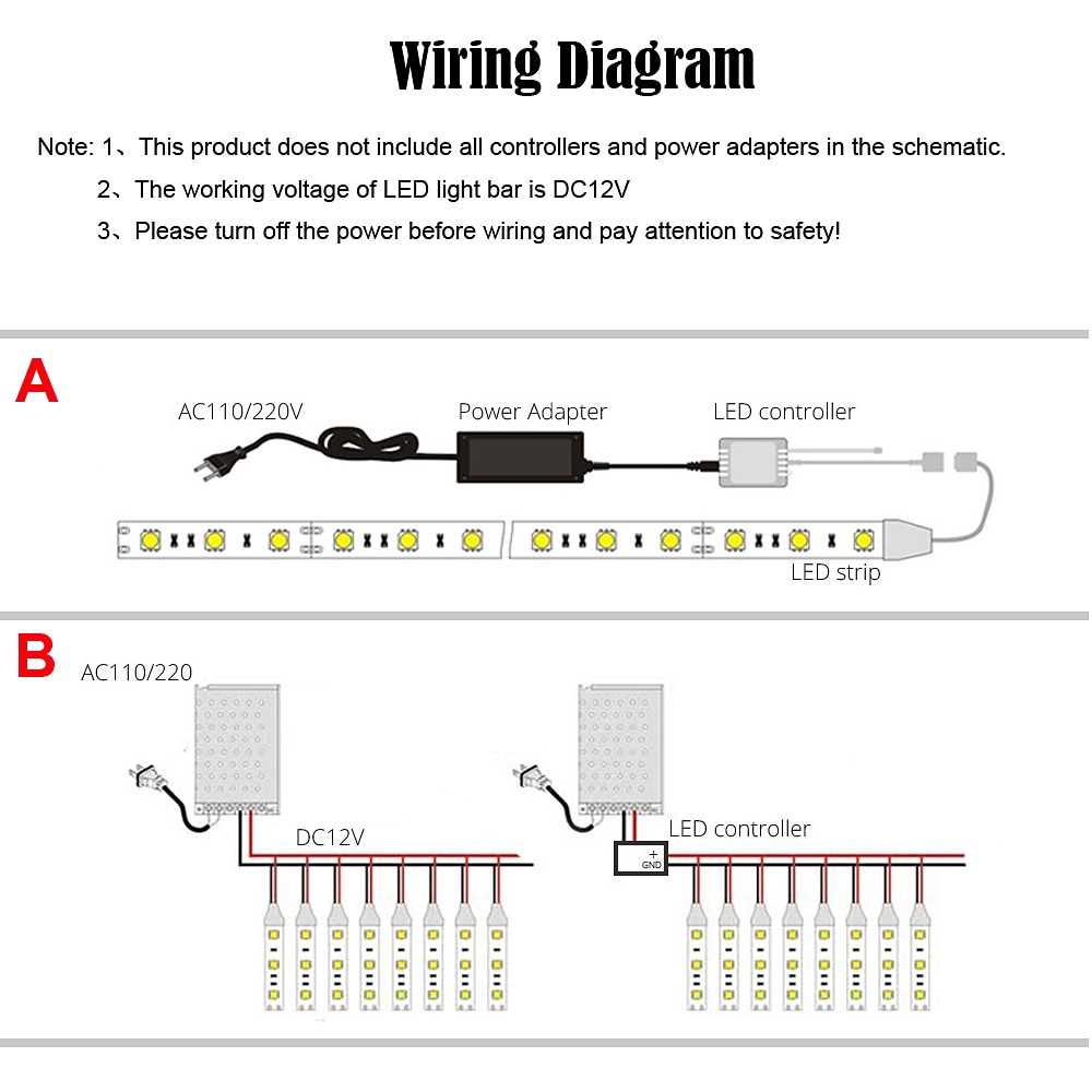 12v led strip light wiring diagram