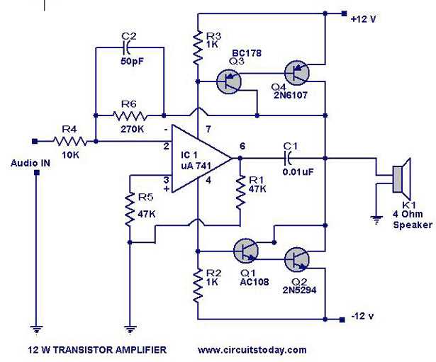 12v mosfet amplifier circuit diagram