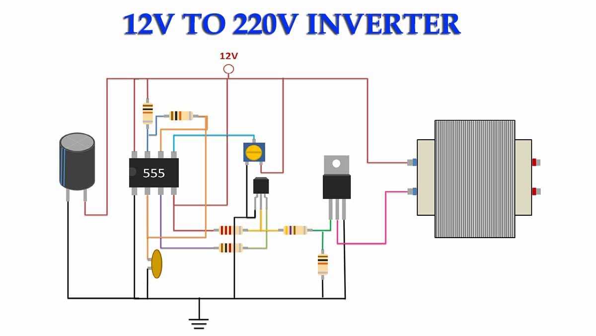 12v to 220v power inverter circuit diagram