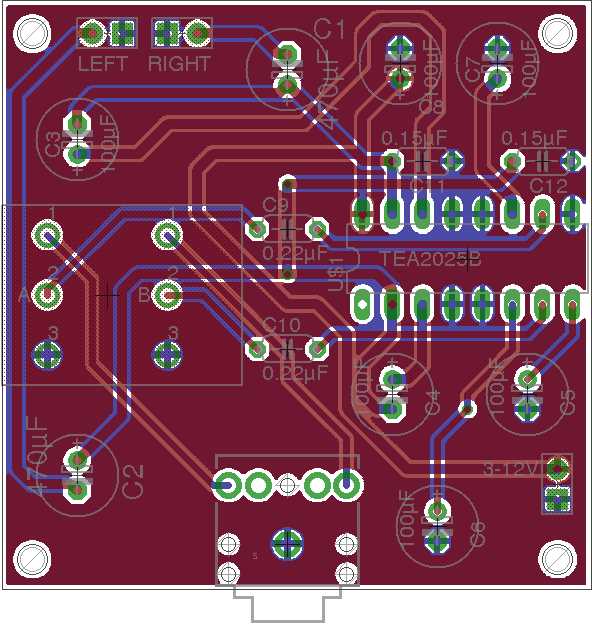 12v audio amplifier circuit diagram