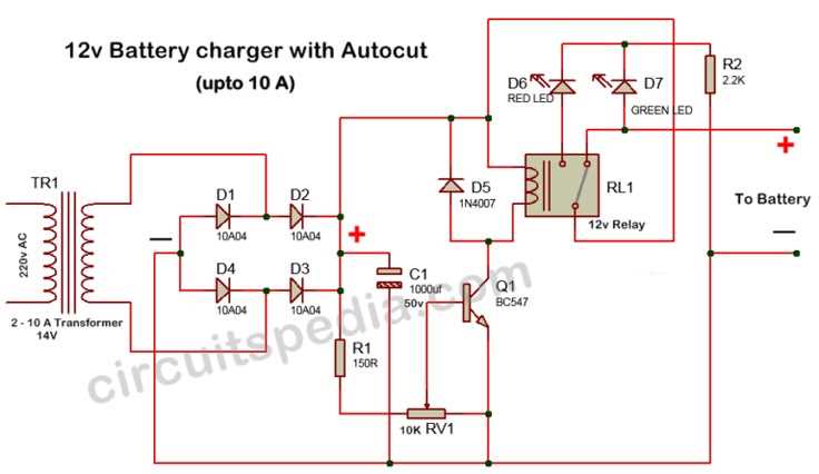 12v car battery charger circuit diagram