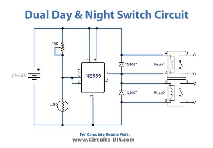 12v day night switch circuit diagram