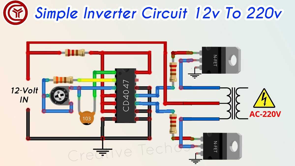 12v dc to 220v ac inverter schematic diagram