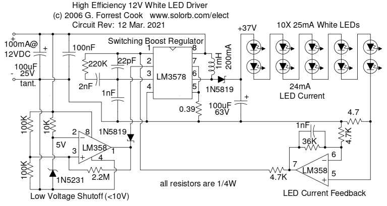 12v led driver circuit diagram