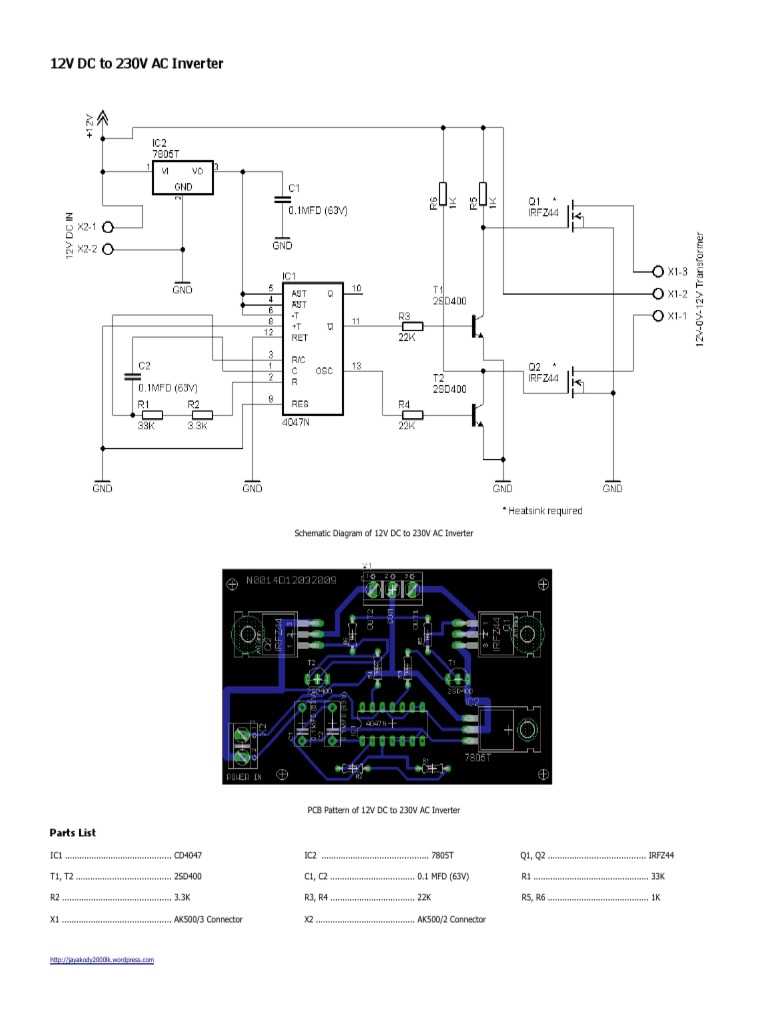 12vdc to 240vac inverter circuit diagram
