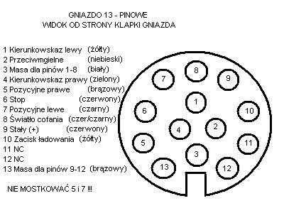 13 pin plug wiring diagram
