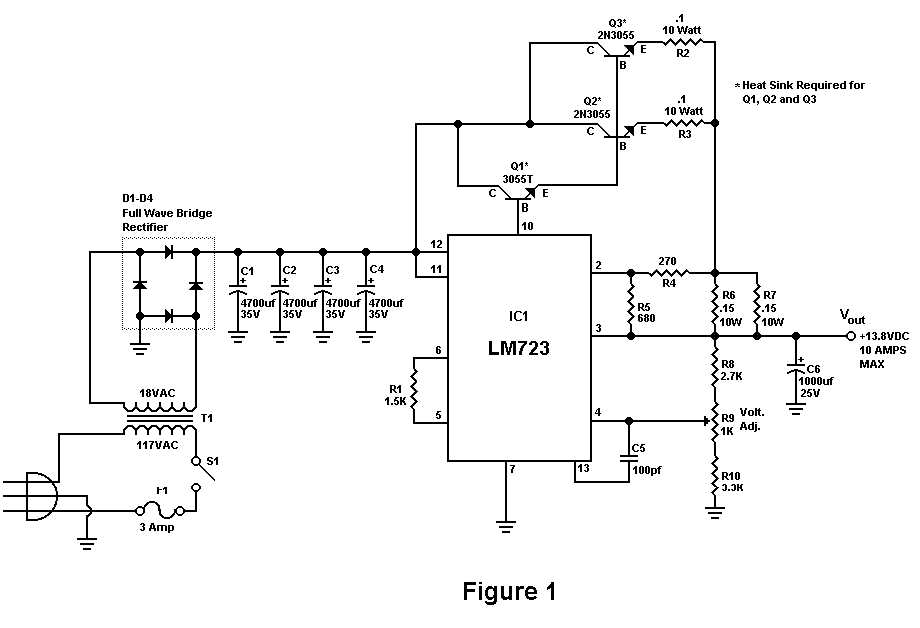 15 volt power supply circuit diagram