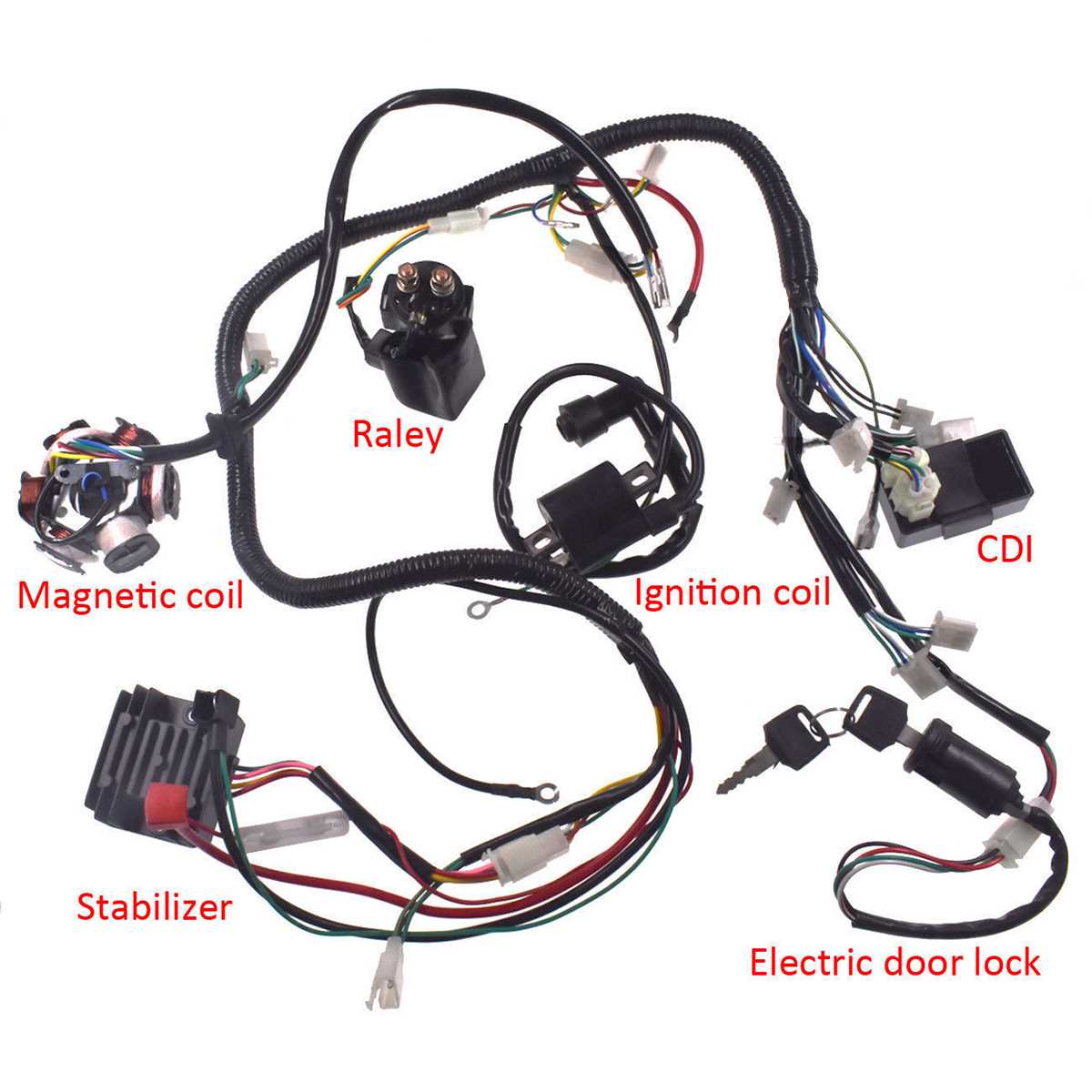 150cc scooter wiring harness diagram