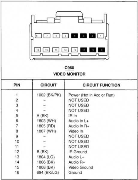16 pin wiring harness diagram