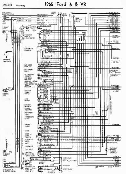 1965 mustang under dash wiring diagram