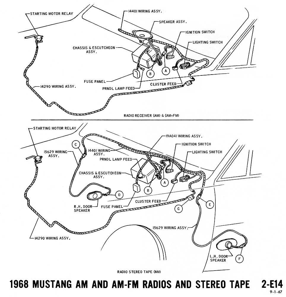 1968 ford mustang electrical wiring diagram