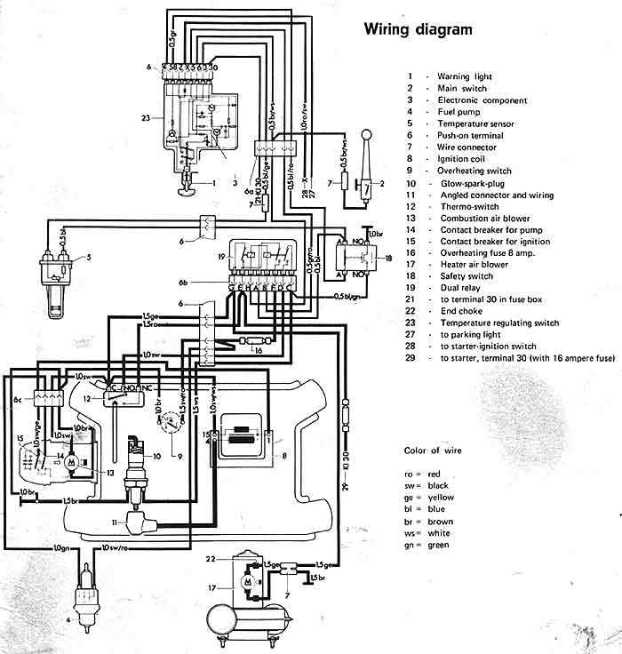 1974 vw wiring diagram