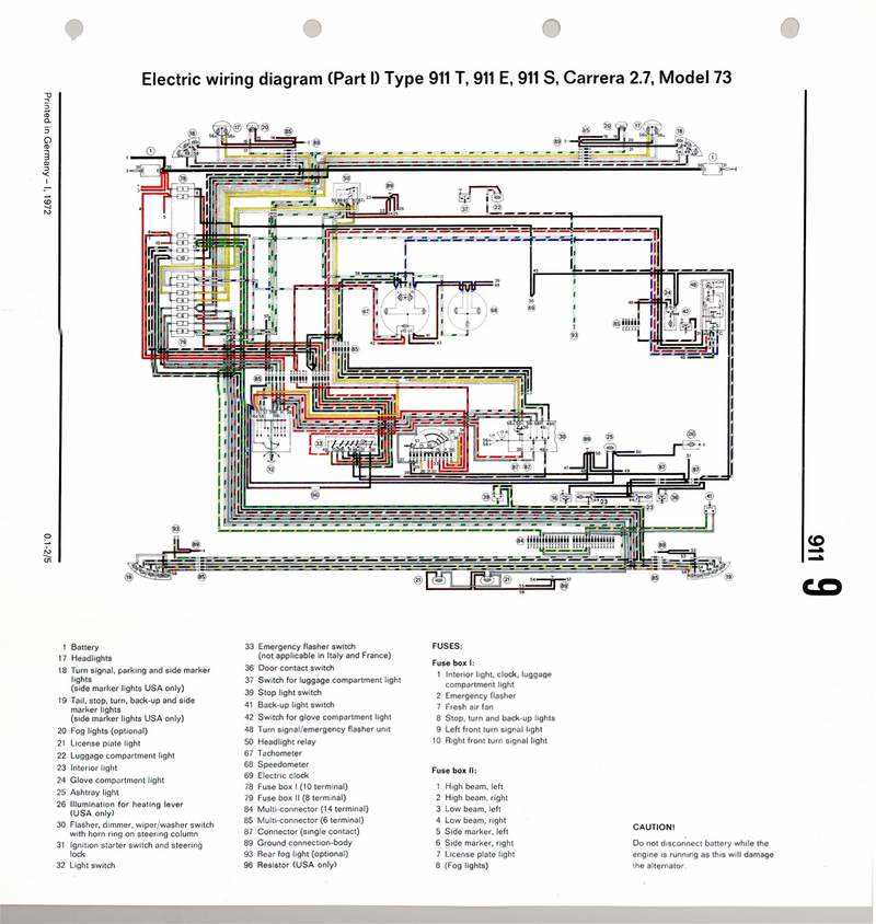 1976 porsche 911 wiring diagram
