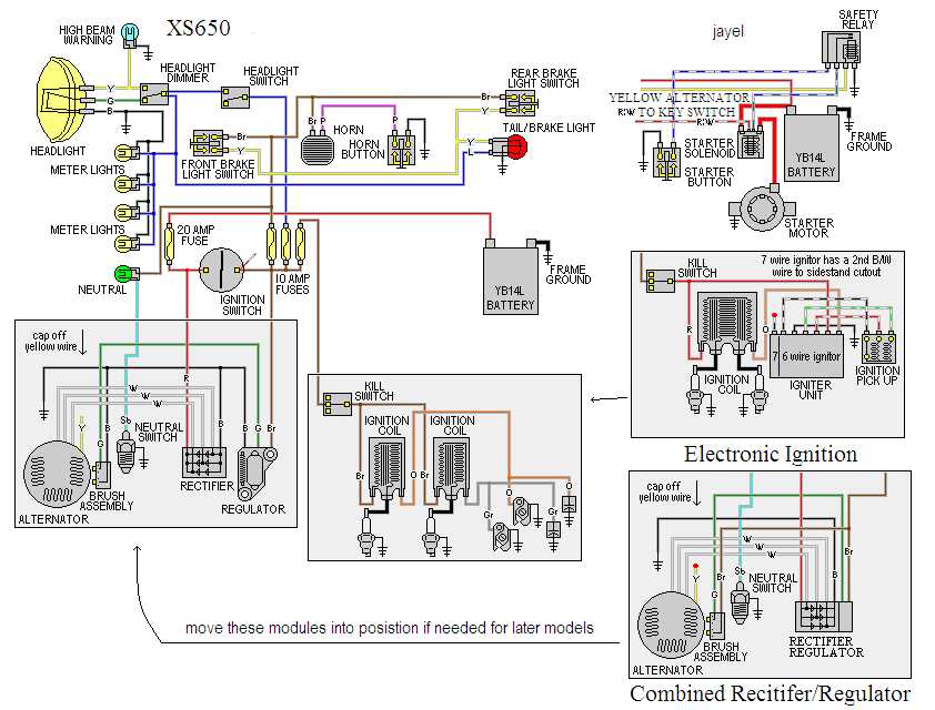 1980 yamaha xs1100 wiring diagram