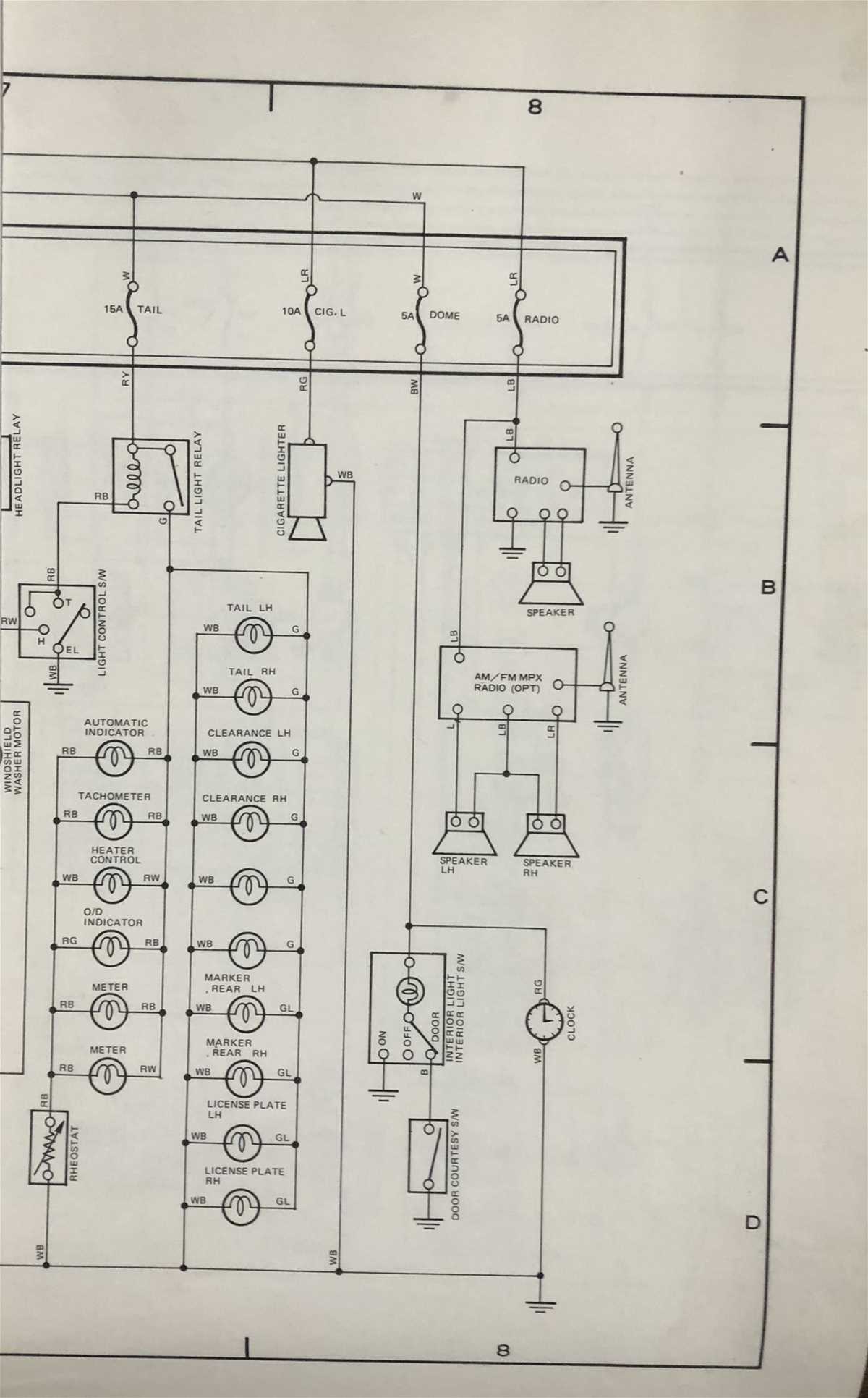 1983 toyota pickup tail light wiring diagram