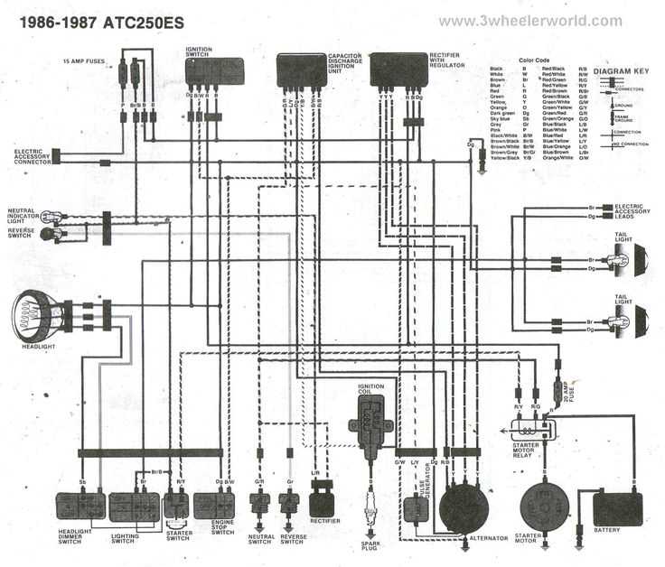 1986 honda fourtrax 350 fuel pump wiring diagram