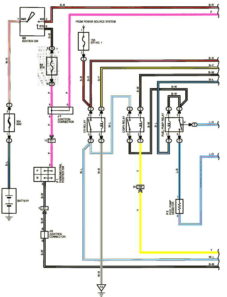 1988 toyota pickup fuel pump wiring diagram