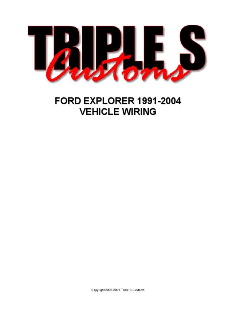 1991 ford explorer wiring diagram