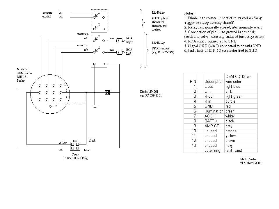 1991 miata radio wiring diagram