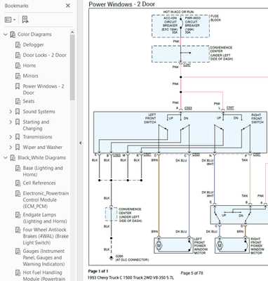 1993 chevy silverado headlight switch wiring diagram