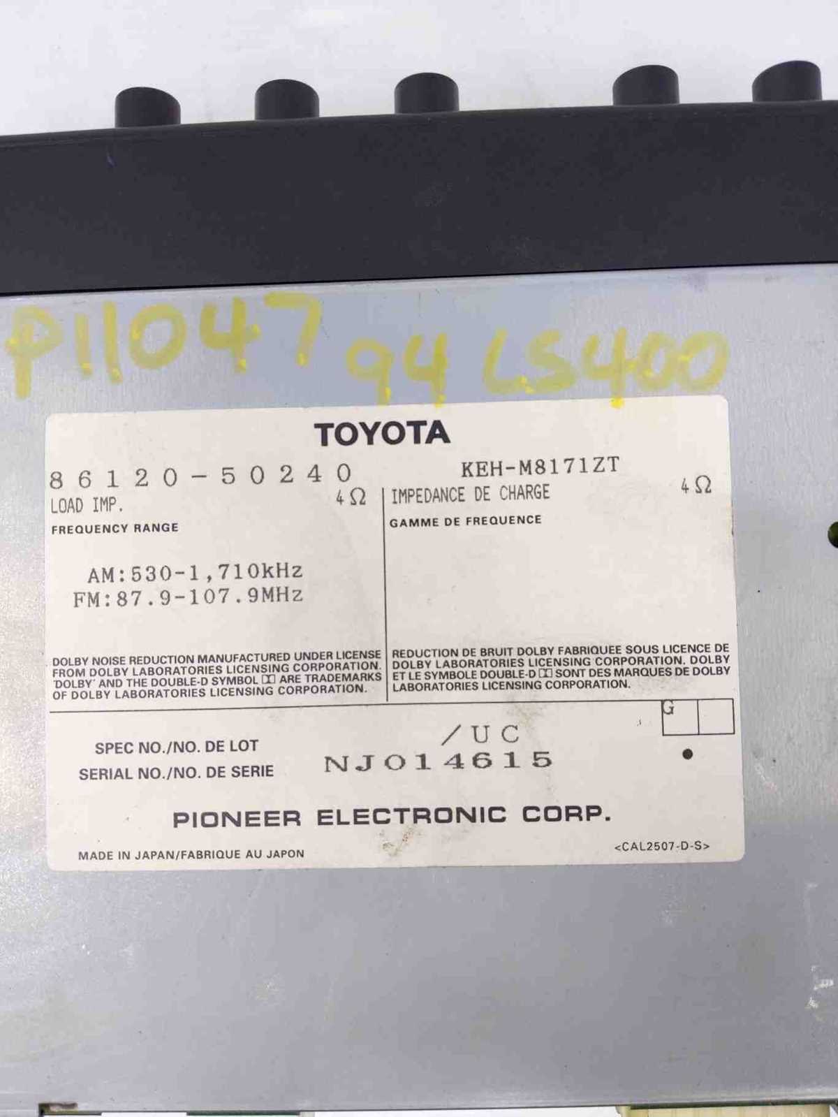 1994 lexus ls400 radio wiring diagram
