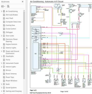 1997 ford thunderbird wiring diagram