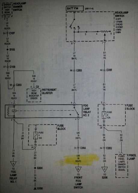 1997 jeep wrangler fog light wiring diagram