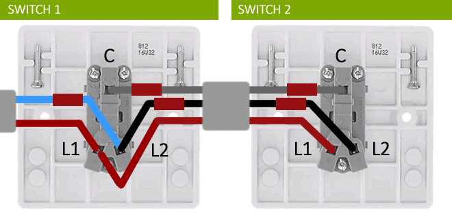 2 gang two way switch wiring diagram