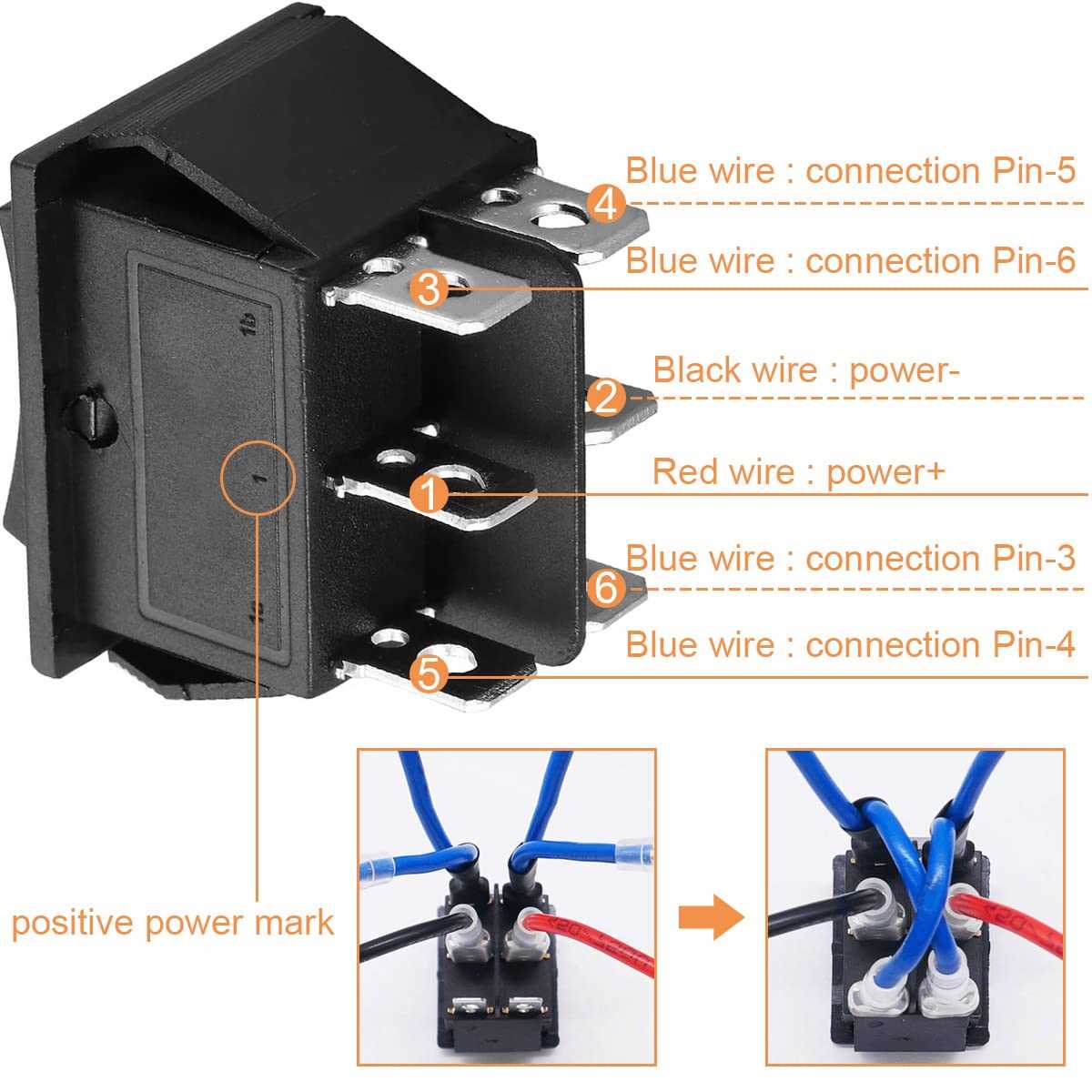 2 position 6 pin switch wiring diagram