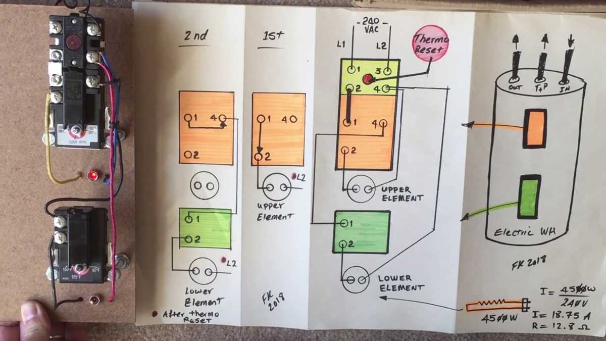 2 element water heater wiring diagram