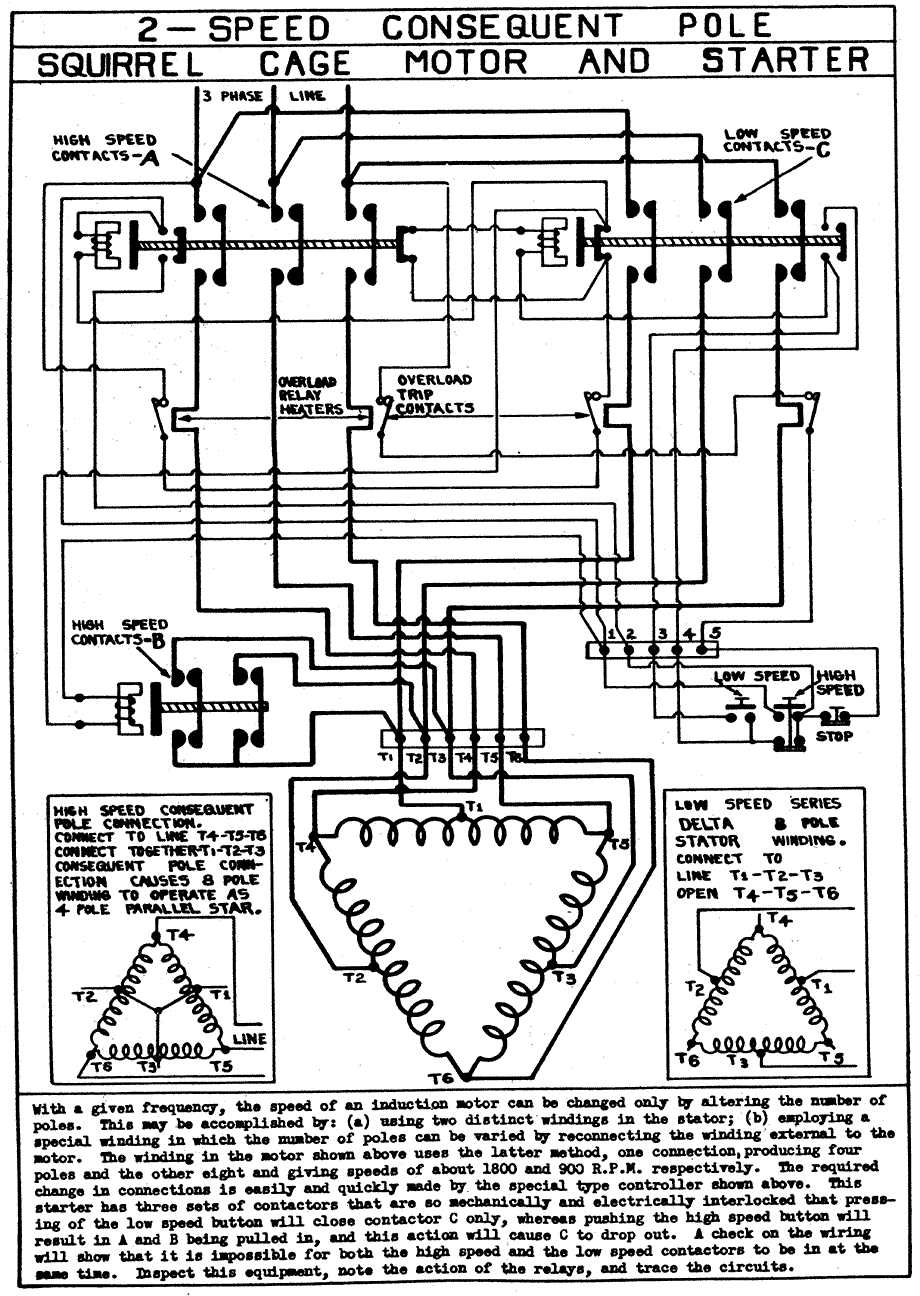 2 pole 3 phase motor wiring diagram
