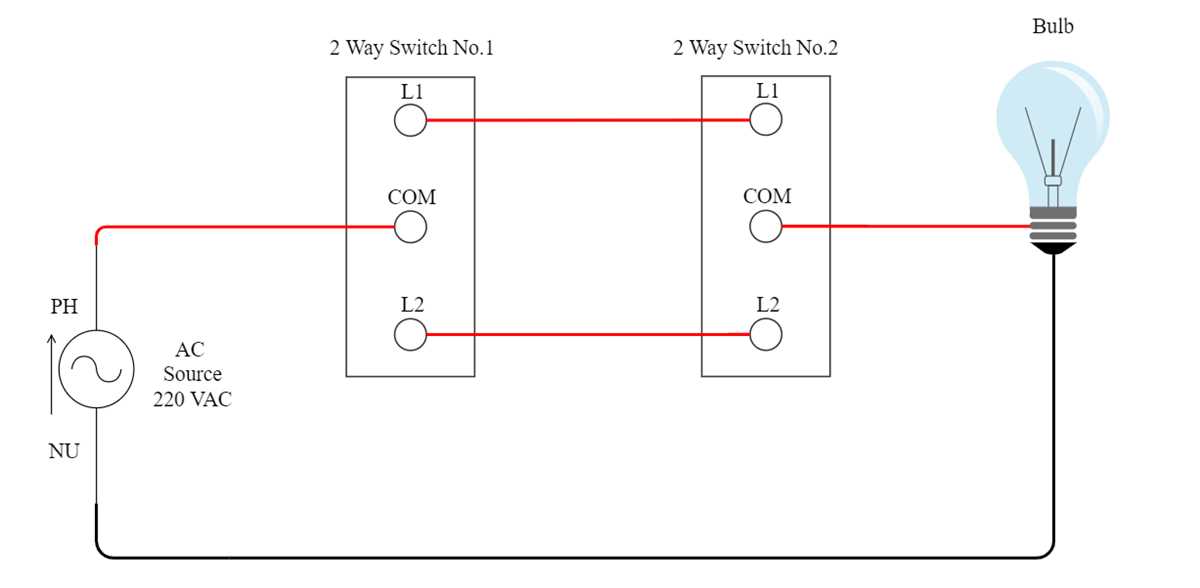 2 switches 1 light wiring diagram