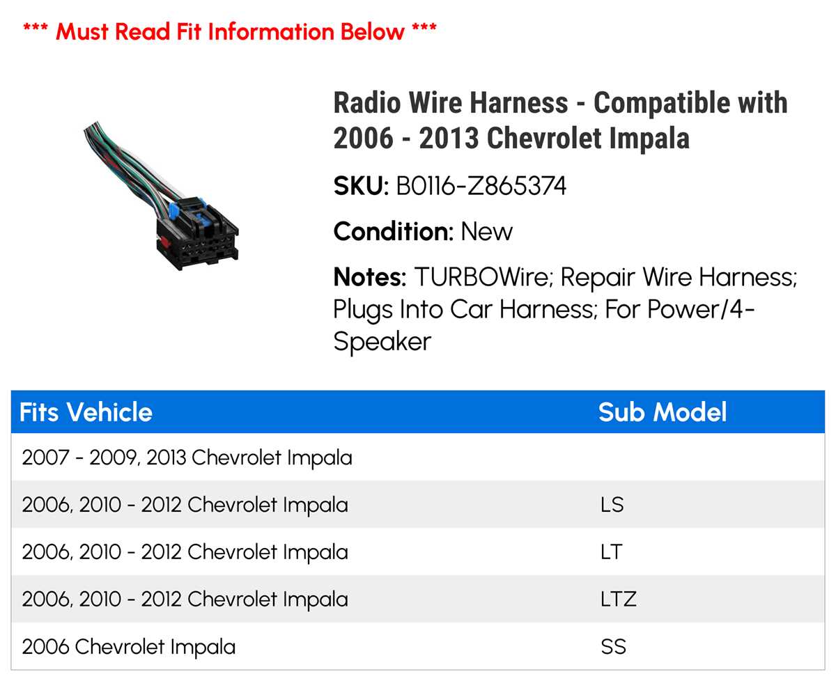 2000 chevy impala radio wiring harness diagram