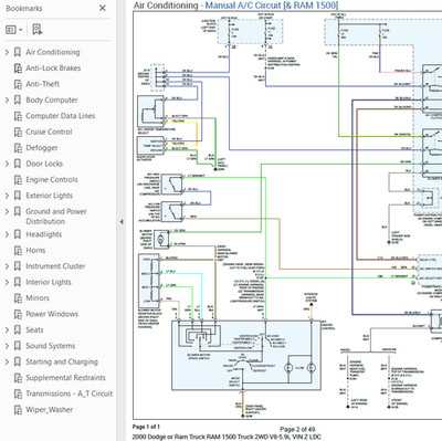 2000 dodge ram 2500 radio wiring diagram
