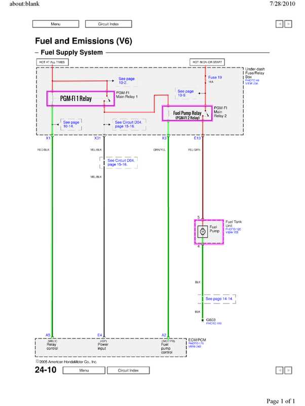 2000 honda accord fuel pump wiring diagram
