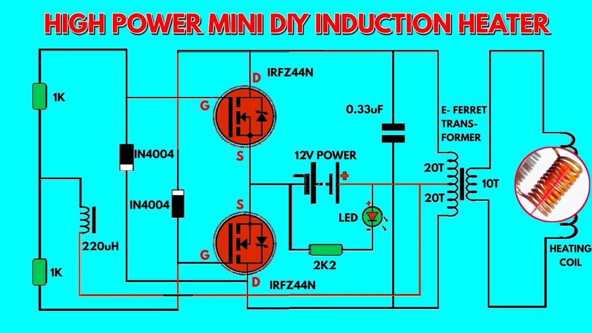 2000w induction heater circuit diagram