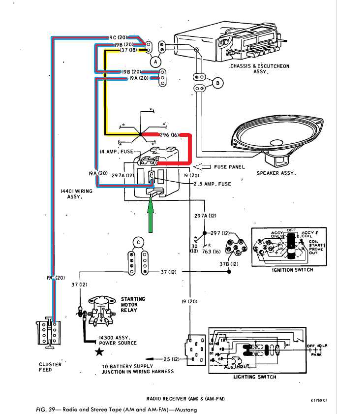 2001 ford mustang radio wiring diagram