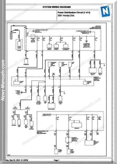 2001 honda civic electrical wiring diagram