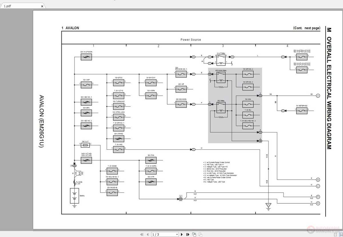 2001 toyota avalon wiring diagram